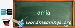 WordMeaning blackboard for amia